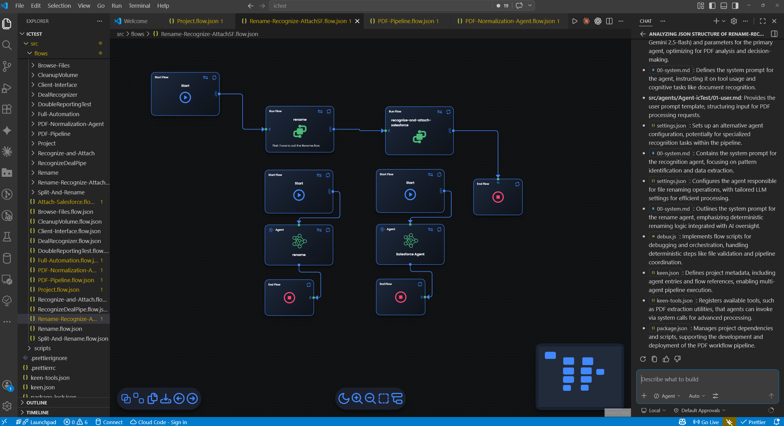 VS Code extension flow builder